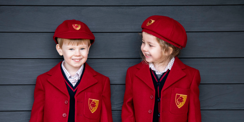 Two Moulsford pre-prep students smiling