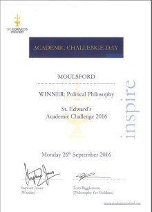 St Edward's Academic Challenge St Edward's Academic Challenge