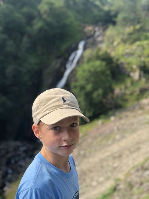 James B. on an adventurous hiking trip to Scafell Pike, embracing outdoor challenges and developing resilience