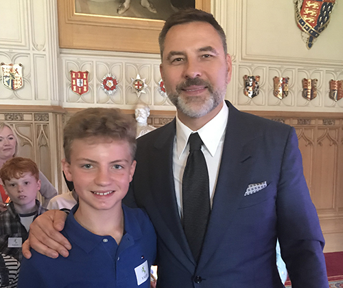 Harry M from Moulsford standing next to David Walliams